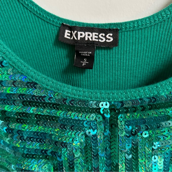 NWOT Gorgeous Sequin Express Tank Top - Picture 3 of 4